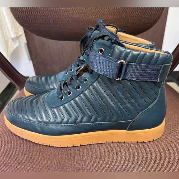 Marc Nolan Other - Marc Nolan Yesler Blue Leather High Top Sneaker Size 12